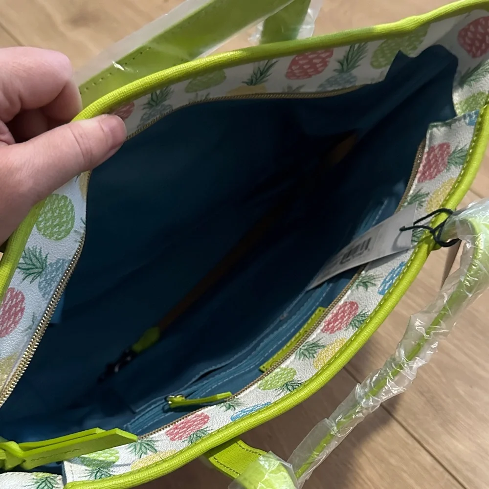 Dooney & Bourke Pastel Pineapple Tote - Green Accents - Picture 3 of 3